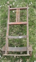 Antique steel wheel cart.