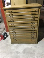 Flat File Cabinet, Damage to Sides