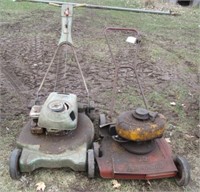 (2) Vintage push mowers includes a Trustworthy.