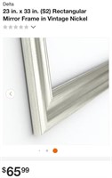 (3) Rectangular Mirror Frames-Nickel