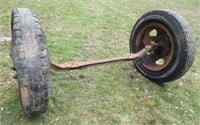 64" Axle with tire and wheels.