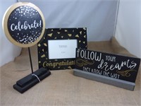 Follow Your Dreams Sign/Congratulations Frame/Cele