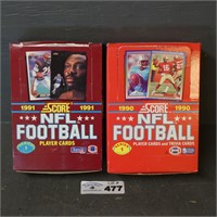 Boxes of 1990 - 91 Score NFL Football Cards