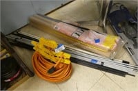 3 items extension cord, rods, pipe insulation