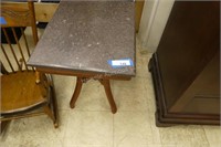 Marble top table 24x24x16"
