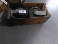 Wood Crate w/ 4 Large Caster Wheels