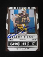 Josh Allen Signed Trading Card COA Pros