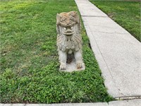2.5’ tall concrete Lion statue.  see pictures.