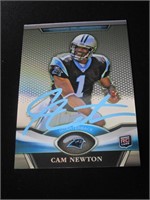 Cam Newton Signed Trading Card RC COA Pros