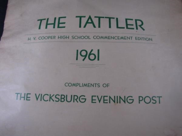 Vintage 1965 Vicksburg Cooper High School Tattler