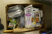 Assorted kitchen ware and misc