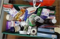 Lot - bandages and misc bathroom products
