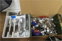 2 boxes stainless flatware