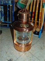 Copper Heklight Brand Lantern W/Glass Front