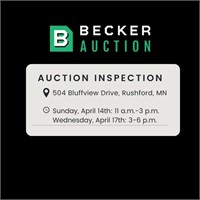 Inspection Dates: Sunday, April 14th: 11 a.m.-3p.m