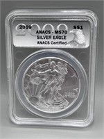2009 ANACS MS70 Silver Eagle