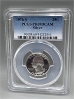 1976-S PCGS Pr69 DCAM Silver Washington Quarter