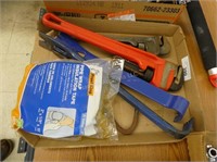 Pipe wrenches, crowbars and misc