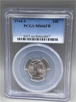 1944-S PCGS MS66FB Mercury Silver Dime