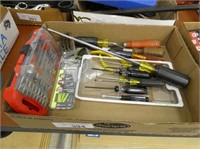 Screwdrivers, drill bits and misc