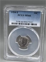 1954-S PCGS MS66 Silver Rosevelt Dime