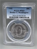 1951 PCGS MS64 Booker T. Washington Silver Half Do