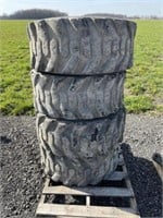 (4) Wide-Wall 14-17.5 Skidsteer Wheels & Tires