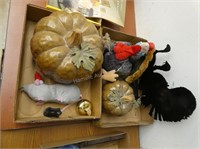 2 boxes of Thanksgiving and fall décor