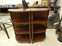 Pair bookstands 19x11x36" wear on finish and wate