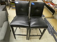 Pair tall stools - 46" high -Seat is 31" high