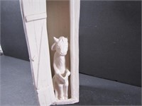 Ceramic Bisque  Two Piece Outhouse with Cow "Readi