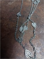 Silver toned Heart Necklace
