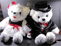 2011 Mr and Mrs Snowflake Teddy Plush Bears