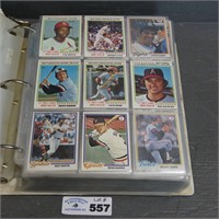 Binder of 1978 Topps Baseball Cards