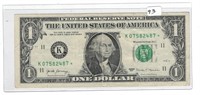 2017 One Dollar Star Federal Reserve Note