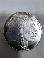 1 Oz. .999 Fine Silver Round Buffalo Design