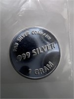 1 Gram .999 Silver Round