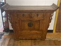 Antique Hand Carved Chinese Sideboard 50”Wide  x