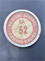 Radford Arsenal Pin Radford Virginia