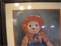 Large Framed Picture of Raggedy Andy