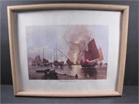 Battle of Anson's Bay 1841 Framed Picture