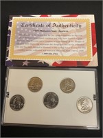 Uncirculated 1999 platinum state quarters