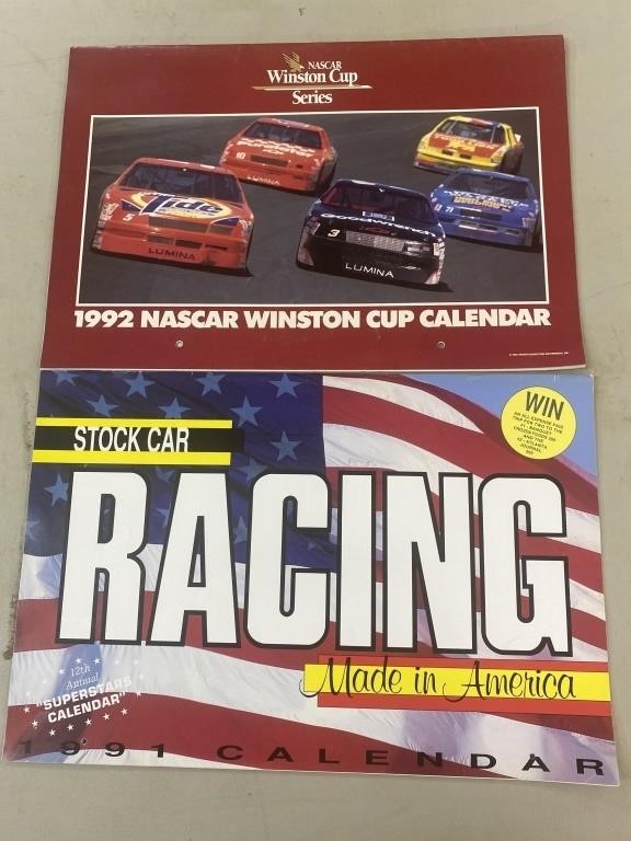 Two NASCAR Calendars  one from 1991 and one from