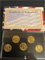 Uncirculated 1999 Gold state quarters