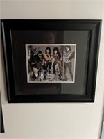 FRAMED KISS PICTURE SIGNED