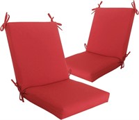 NEW $101 High Back Chair Cushions Set of 2 Red