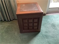 18 x 18 x 20 end table cabinet top needs some tlc