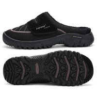 Dacomfy Men' Black Slippers Indoor Outdoor Size 11