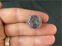 Mystic Topaz and Sterling Silver Ring – Size 6