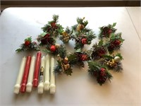Christmas floral picks and new candles